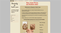 Desktop Screenshot of beautyandnailcare.net